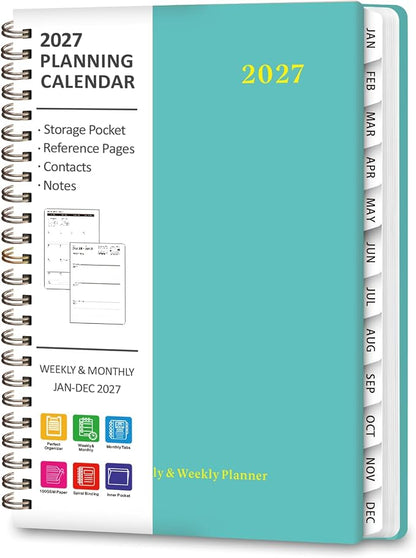 2027 Planner, Weekly and Monthly Calendar Planner Book, A5(6.3'' x 8.5'')