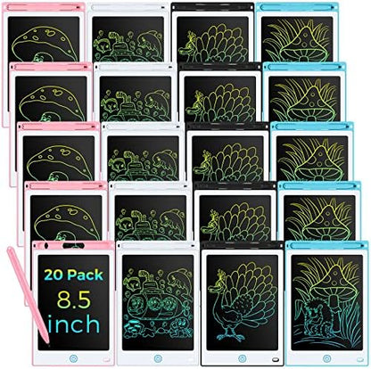 Zhehao 20 Pack 8.5 Inch LCD Writing Tablet Drawing Board,Pastel,Classic