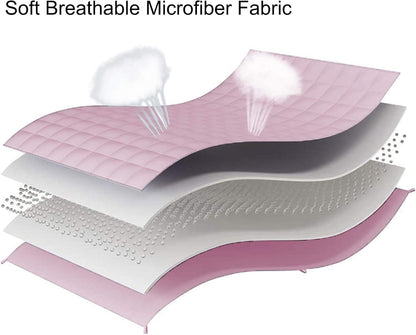 L'AGRATY Weighted Blanket - 60"x80" 17lbs Cooling Breathable Heavy Blanket Microfiber Material with Glass Beads for Adult All-Season Summer Fall Winter Soft Thick Comfort