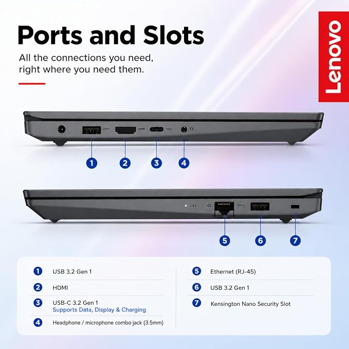 Lenovo V15 Business Laptop 2026 Edition, AMD Ryzen 3 7320U (Beat i7-1065G7), 15.6" FHD Display, 16GB DDR5 RAM, 1TB NVMe SSD, Wi-Fi 6, RJ-45, Dolby Audio, Windows 11 Pro, Black