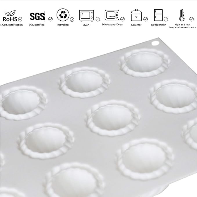 OCPO KITCHEN Russian Tale Silicone Mold for Baking Mousse Cake, Candy, Pastry, Chocolate, Cupcake, Jelly, Pudding, Cake Decoration Mold, 3D Russian Tale Shape (15-Cavity)