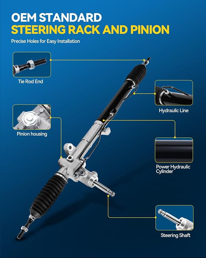 PHILTOP Power Steering Rack & Pinion Assembly for 2010 2011 2012 2013 Forte, Forte Koup, Hydraulic Power Steering, OEM Replacement 26-2449