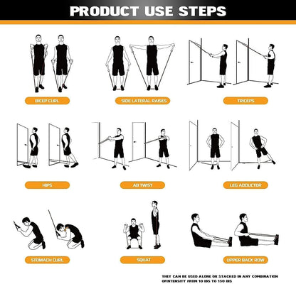 VEICK Resistance Bands, Exercise Bands, Workout Bands, Resistance Bands for Working Out with Handles for Men and Women, Exercising Bands for Fitness Weights Work Out at Home