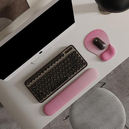 ErgoComfort Gel Wrist Rest Mouse Pad-Ergonomic Office Mousepad with Wrist Support-Non-Slip, Design Desk Accessories Mat for Home&Game Decor (06Rose Quartz)