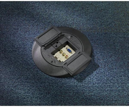 Hubbell Wiring Device-Kellems Box Cover, Floor Box Type, 2 Gang, Aluminum, Flush Cover Type S1CFCBL - 1 Each
