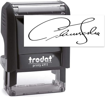 Trodat 4911 Signature Stamp - Custom Text Stamp - Choose from Many Fonts & Colors!