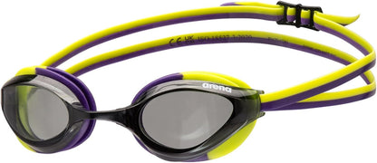 ARENA Unisex Python Racing Swim Goggles for Men and Women Anti-Fog No Leak Max Comfort Dual Strap, Mirror/Non-Mirror Lens