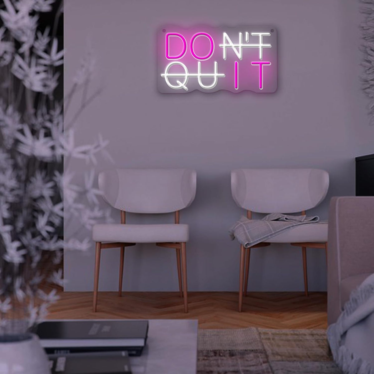 Don't Quit Neon Sign for Wall Decor LED Gym Neon Light Signs for Bedroom Home Office Hotel Pub Cafe Recreation GymRoom Game Room Fitness Club Décor Boyfriend Gift