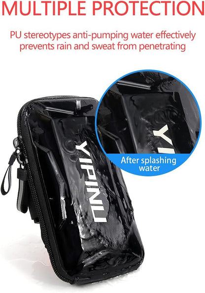 Dxyufazhe Outdoor Sports Multifunctional Armband Waterproof Running Sports Fitness Mobile Arm Bag, Compatible with iPhone 15 Pro Max 15 XS XR 8, Galaxy S25 S20 S10 Plus for Men & Women (Blue)