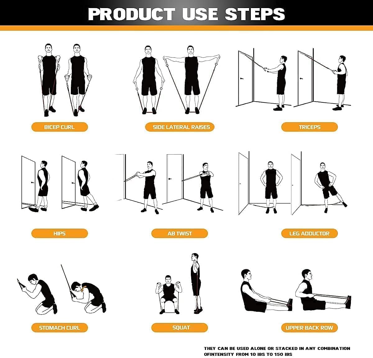 VEICK Resistance Bands, Exercise Bands, Workout Bands, Resistance Bands for Working Out with Handles for Men and Women, Exercising Bands for Fitness Weights Work Out at Home