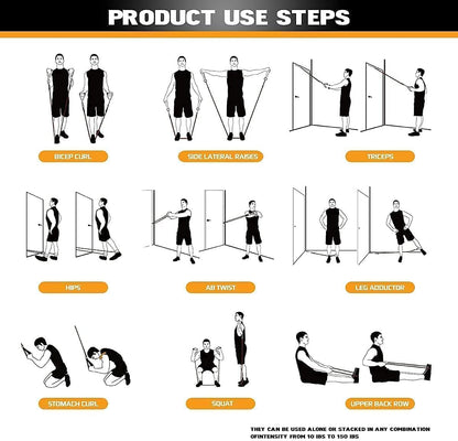 VEICK Resistance Bands, Exercise Bands, Workout Bands, Resistance Bands for Working Out with Handles for Men and Women, Exercising Bands for Fitness Weights Work Out at Home