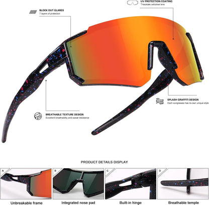Youth Baseball Sunglasses Kids Sports Sunglasses for Boys Girls Softball Cycling Glasses UV400 Protection