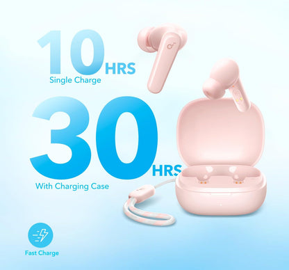 Soundcore by Anker P20i True Wireless Earbuds, 10mm Drivers with Big Bass, Bluetooth 5.3, 30H Playtime, Water-Resistant, 2 Mics for AI Clear Calls, 22 Preset EQs, Customization via App