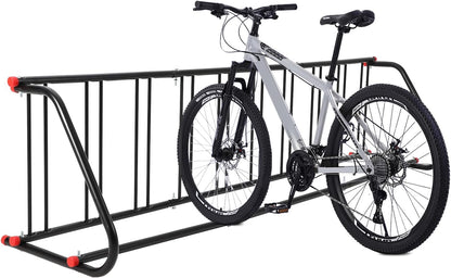 Commercial Grid Bike Rack for 10 Bikes - Heavy Duty Metal Bike Stand Floor, Outdoor Bicycle Parking Rack for Garage, Retail, School, Backyard, Bike Shop (Single Side)