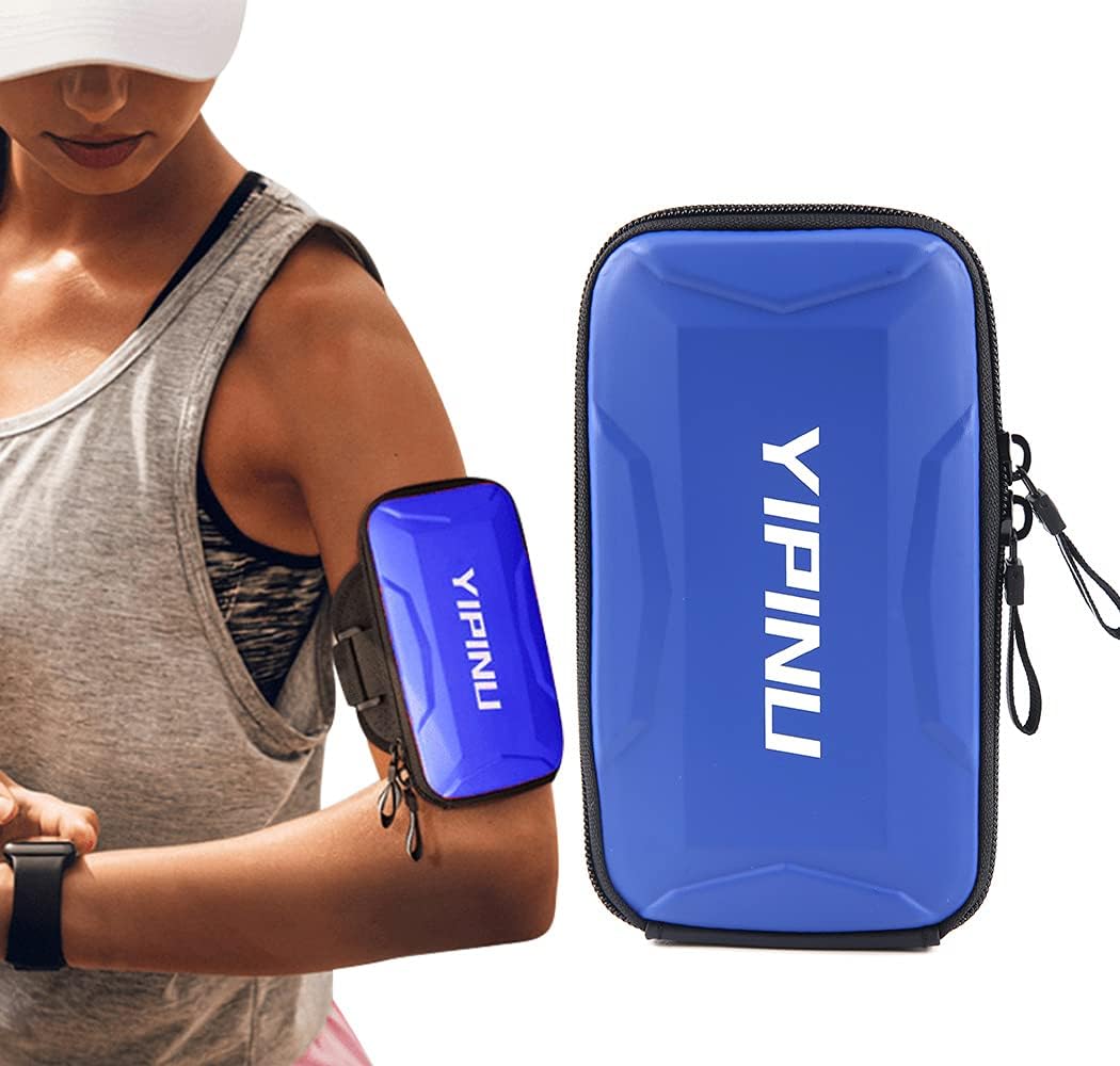 Dxyufazhe Outdoor Sports Multifunctional Armband Waterproof Running Sports Fitness Mobile Arm Bag, Compatible with iPhone 15 Pro Max 15 XS XR 8, Galaxy S25 S20 S10 Plus for Men & Women (Blue)
