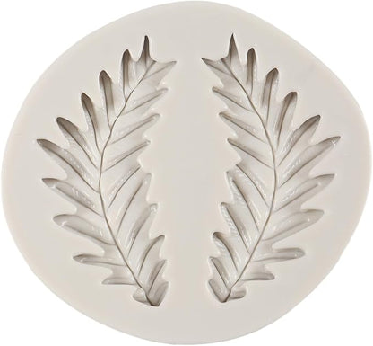 Tropical Leaf Silicone Mold Fern Leaves Fondant Molds For Cake Decoration Cupcake Topper Chocolate Candy Resin Polymer Clay Set of 4