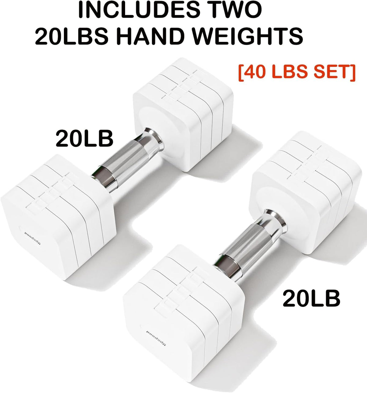 15LB 20LB 40LB 50LB Adjustable Dumbbell Set Free Weights Dumbbells Set for Women Men Hand Weights Sets Adjust Dumbbell Weight Sets for Home Gym Exercise Workout Strength Training Equipments