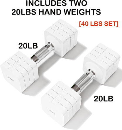 15LB 20LB 40LB 50LB Adjustable Dumbbell Set Free Weights Dumbbells Set for Women Men Hand Weights Sets Adjust Dumbbell Weight Sets for Home Gym Exercise Workout Strength Training Equipments