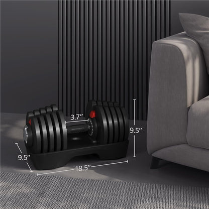 Yaheetech Adjustable Dumbbells Set 28LB/40LB/52.5LB/90LB, Fast Adjust Weight Set Pair