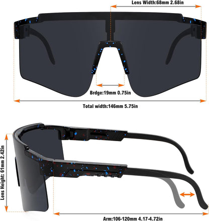 MALIDAK Sports Sunglasses for Mens Women Youth Baseball Sunglasses UV400 Protection Men Cycling Glasses