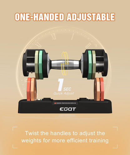Adjustable Dumbbells Set/Single, 12.5LB/22.5LB/55LB 5 in 1 Free Adjustable Dumbbell Set with Anti-Slip Handle & Rainbow-colored Weight Plates for Home Gym, Weight Set for Women Men