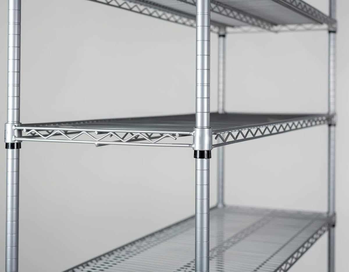 Omega 21" Deep x 48" Wide x 86" High 3 Tier Gray Starter Shelving Unit