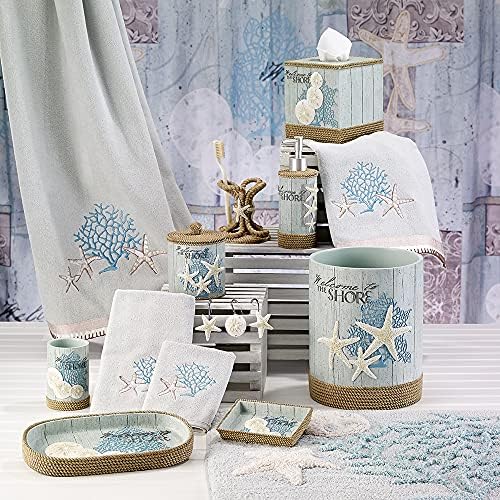 Avanti Linens - Soap Dish, Guest Bathroom Essentials, Coastal Home Decor (Beachcomber Collection)