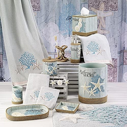 Avanti Linens - Soap Dish, Guest Bathroom Essentials, Coastal Home Decor (Beachcomber Collection)