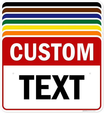 Custom Sign, Custom Sign for Business, Indoor/Outdoor use. 18x24 Inches, Rust Free .063 Aluminum, Fade Resistant, Made in USA by My Sign Center (Header)