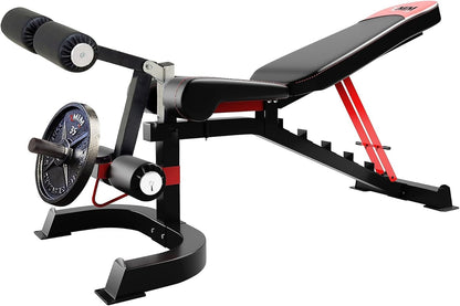 MiM USA Hercules EX, Commercial All in One Gym Machine w/400 lb Weight Stack, Adj Bench, Jammer Arms, Leg Press, Leg Extension, Arm Curl, LAT Seat & Complete Attachment