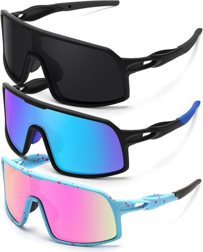 Polarized Sports Sunglasses for Men and Women Cycling Glasses UV Protection Goggles for Mountain Bike Running Fishing