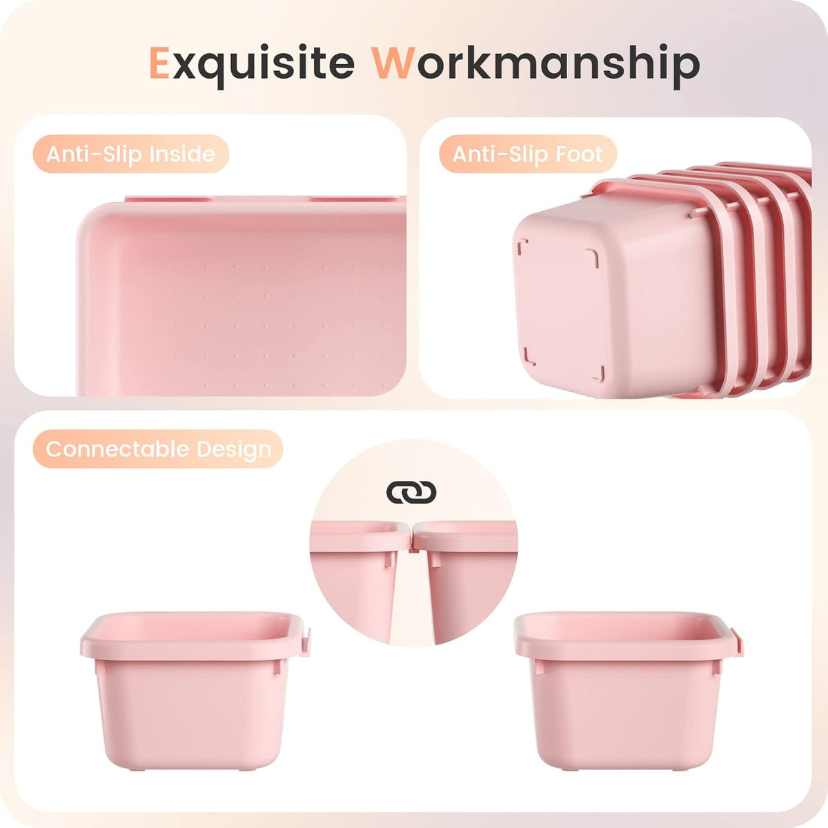 A-LuGei 【𝟰𝟮𝗣𝗖𝗦】【Pink】 Tool Box Organizer Tray Divider Set, Desk Drawer Organizer, Garage Organization and Storage Toolbox Accessories for Rolling Tool Chest Cart Cabinet Work Bench Small Parts