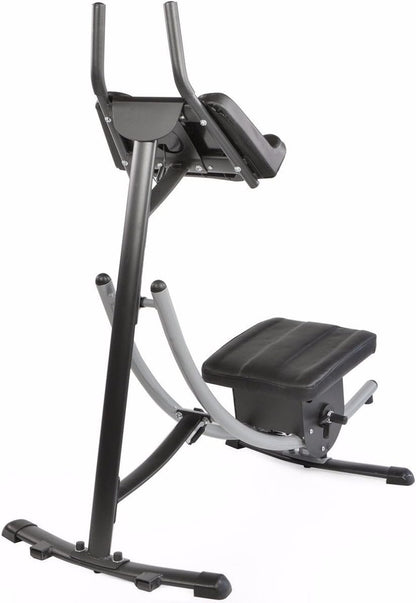 XtremepowerUS Ab Machine Abdominal Workout Crunch Fitness Exercise Workout, Silver/Black