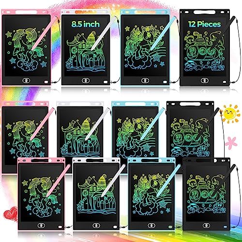 Tinlade 12 Pack LCD Writing Tablet for Kids, 8.5 Inch Drawing Pad