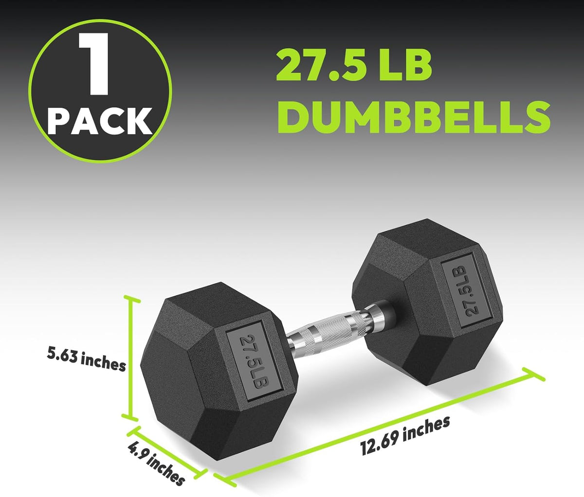 Hex Dumbbell 45-480 lb Set, Rubber Encased Exercise & Fitness Dumbbells for Home Gym, Hand Weights for Strength Training