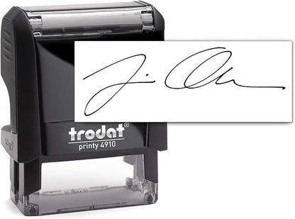 Trodat 4910 Signature Stamp - Custom Text Stamp - Choose from Many Fonts & Colors!