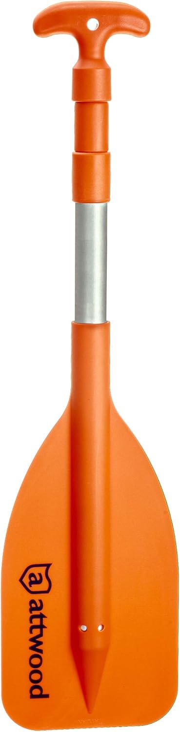 Attwood Emergency Telescoping Paddle for Boating, Orange