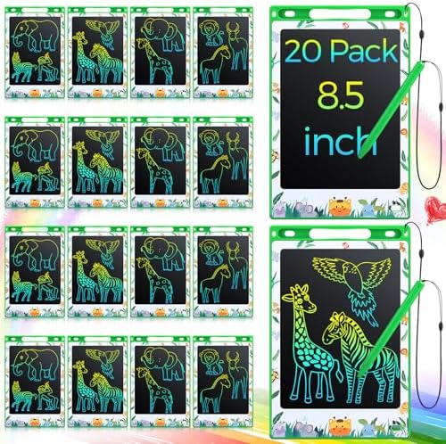 Zhehao 20 Pack 8.5 Inch LCD Writing Tablet Drawing Board,Green,Stylish