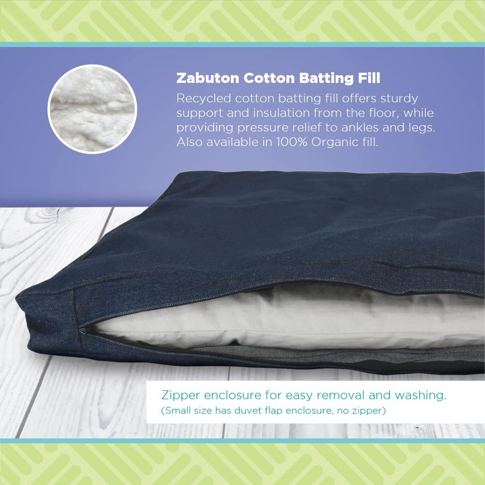 BEAN PRODUCTS MEDITATION CUSHION - Zabuton Meditation Pillows for Sitting on Floor, Yoga Cushion, Cotton Yoga Pillow, Zen Kneeling Prayer Pad- MADE IN USA - Standard 24x24x2, BURGUNDY
