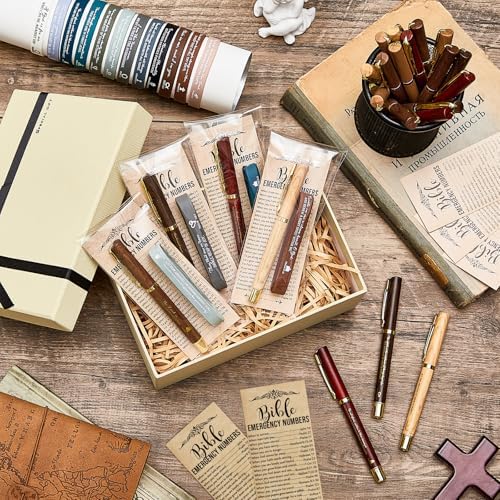 Feifeiya 50 Sets Christian Gifts for Grandparents Day Bible Verse Pen Kit
