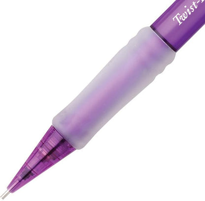 Pentel Twist Erase EXPRESS Automatic Pencil, 0.7mm Lead Size, Violet Barrel, Box of 12 (QE417V)