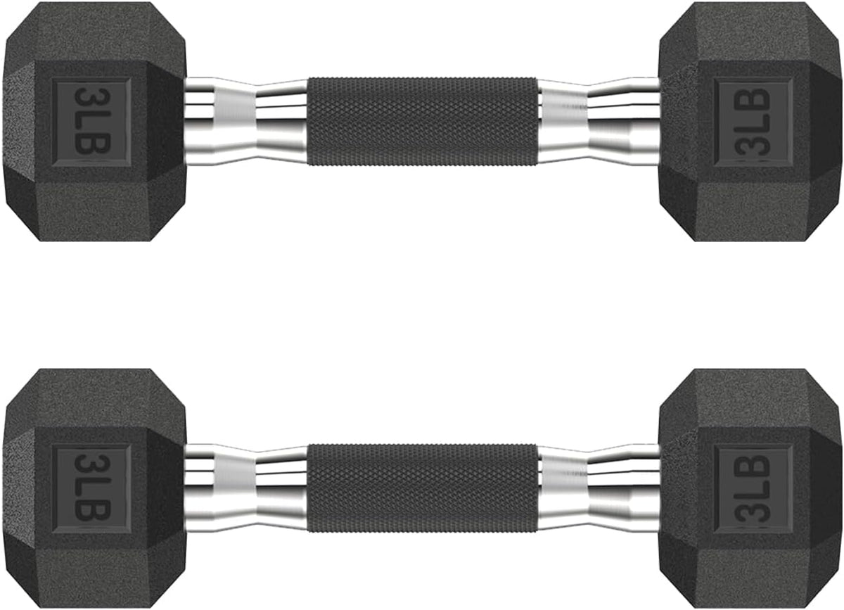 Hex Dumbbell Set 2.5-400 lb, Rubber Encased Exercise & Fitness Dumbbells, Weights Dumbbells Set of 2, Hand Weight for Strength Training
