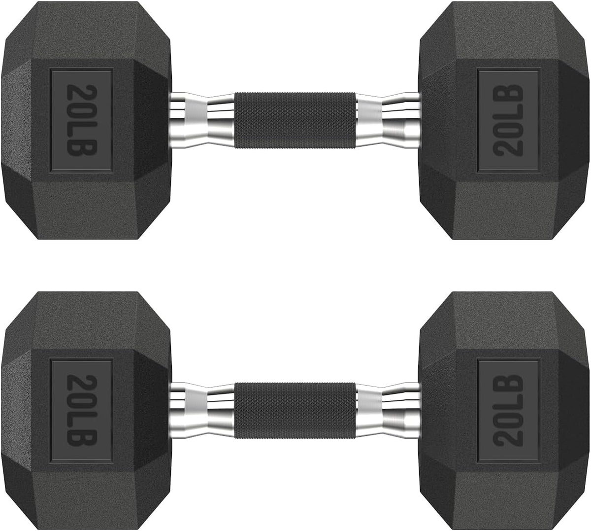 Hex Dumbbell Set 2.5-400 lb, Rubber Encased Exercise & Fitness Dumbbells, Weights Dumbbells Set of 2, Hand Weight for Strength Training
