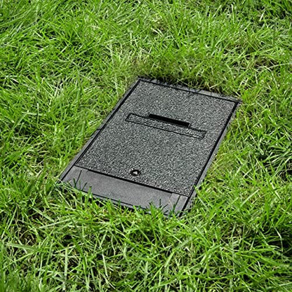 Legrand Wiremold XB814C520BK 2-Gang Outdoor Weatherproof Ground Box Assembly, 20 Amp Duplex Receptacles, Black (1 Pack)