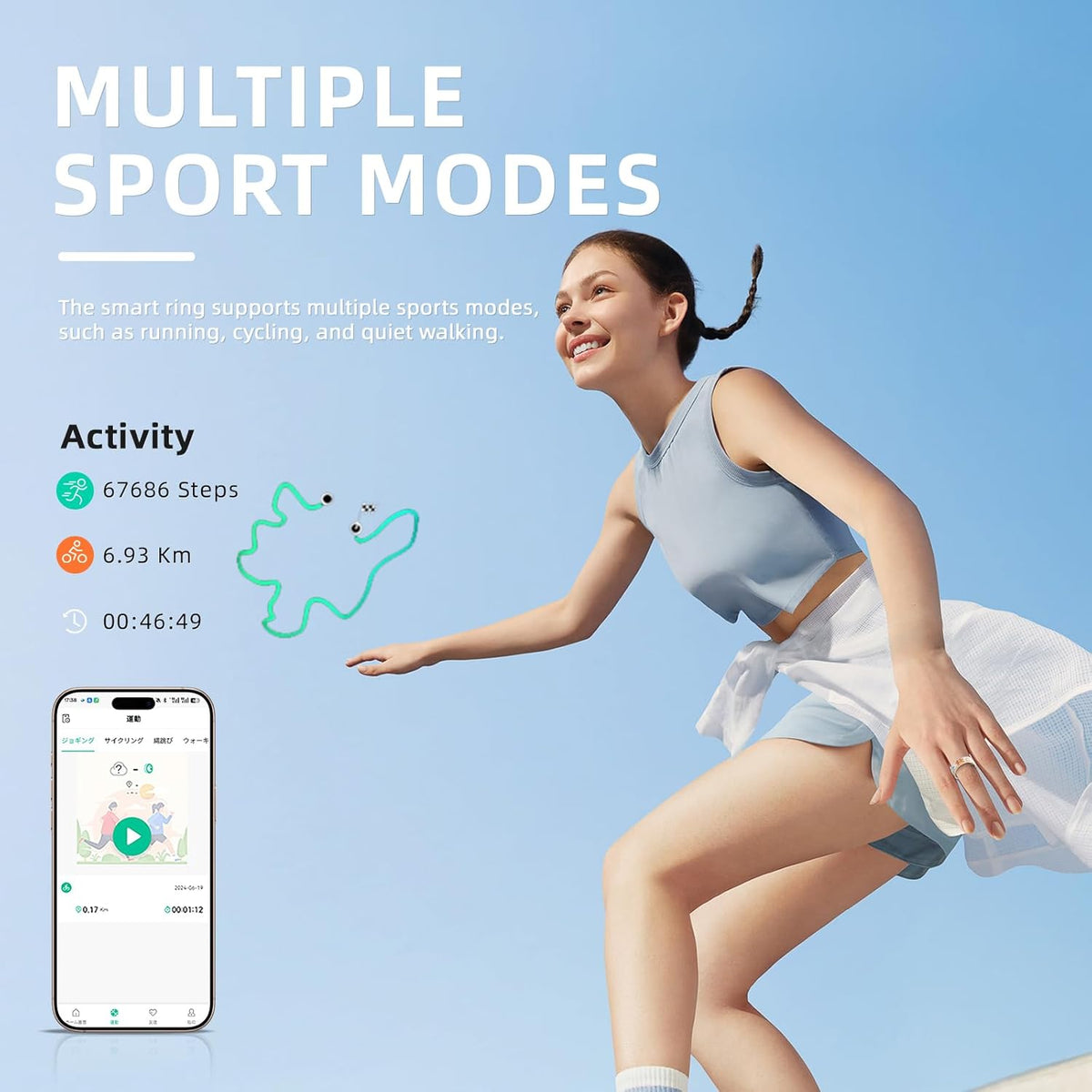 Smart Ring Health Tracker, for men and women, equipped with heart rate monitor, sleep tracker, 8 exercise modes, step counter, 5-7 days battery life, no subscription fee, IP68 waterproof R18-10