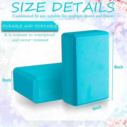 Outus 20 Pcs Yoga Blocks Bulk 9 x 6 x 3 Inch High Density Bricks to Improve Strength Flexibility Balance Soft Non Slip Gymnastic Blocks for Yoga Sports