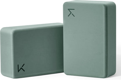 KEEP Yoga Block, High-Density EVA Foam 2 Pack Yoga Block with Non-Slip Textured Surface, Supportive, Lightweight - Ideal for Yoga, Pilates, and Stretching Exercises