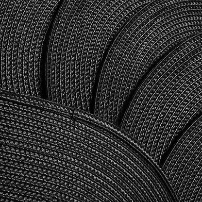 AHHFSMEI Placemats Set of 8 for Dining Table Washable Woven Non-Slip 18x12 inches Placemat Heat-Resistant Durable Table Mats for Dining Table Easy to Clean (Black, 8)