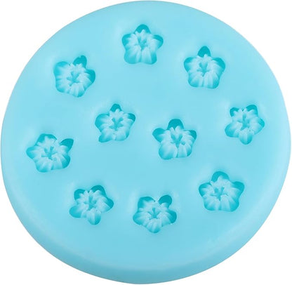 Flower Silicone Molds Mini Flower Fondant Chocolate Molds for Cake Decorating Cupcake Topper Candy Gum Paste Polymer Clay