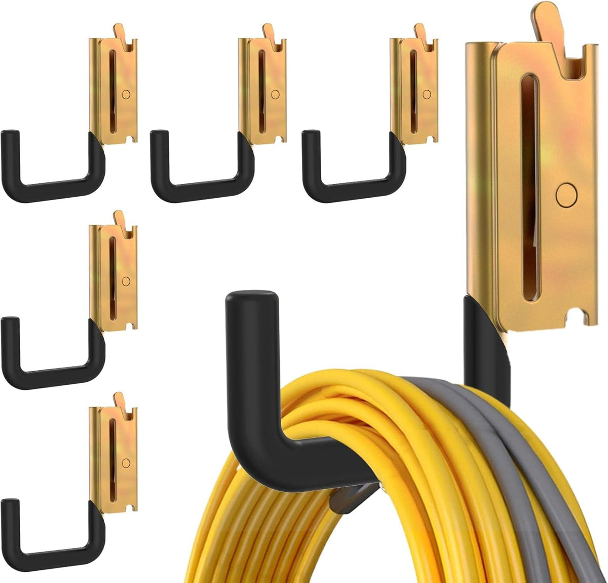 E Track Hook E Track Accessories ，E Track Accessories for Enclosed Trailer The dip molding Process is More Rust Resistant (6PCS E Track J Hooks)